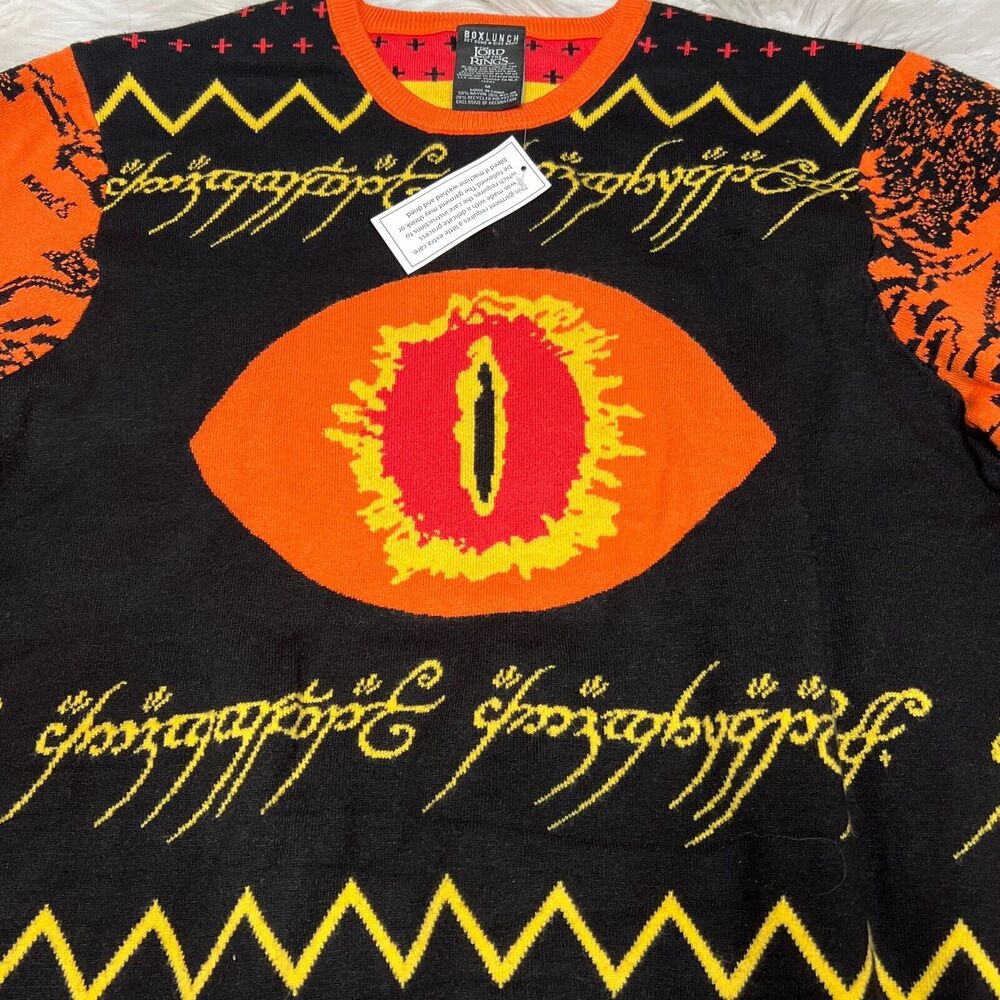 LORD OF THE RINGS EYE OF SAURON SWEATER LOTR - Picture 3 of 5
